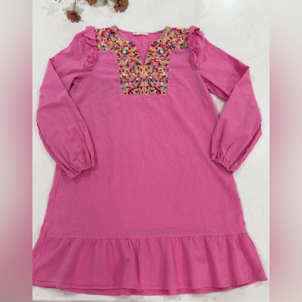 Pink Floral Women's Casual Dress - Picture 3 of 13